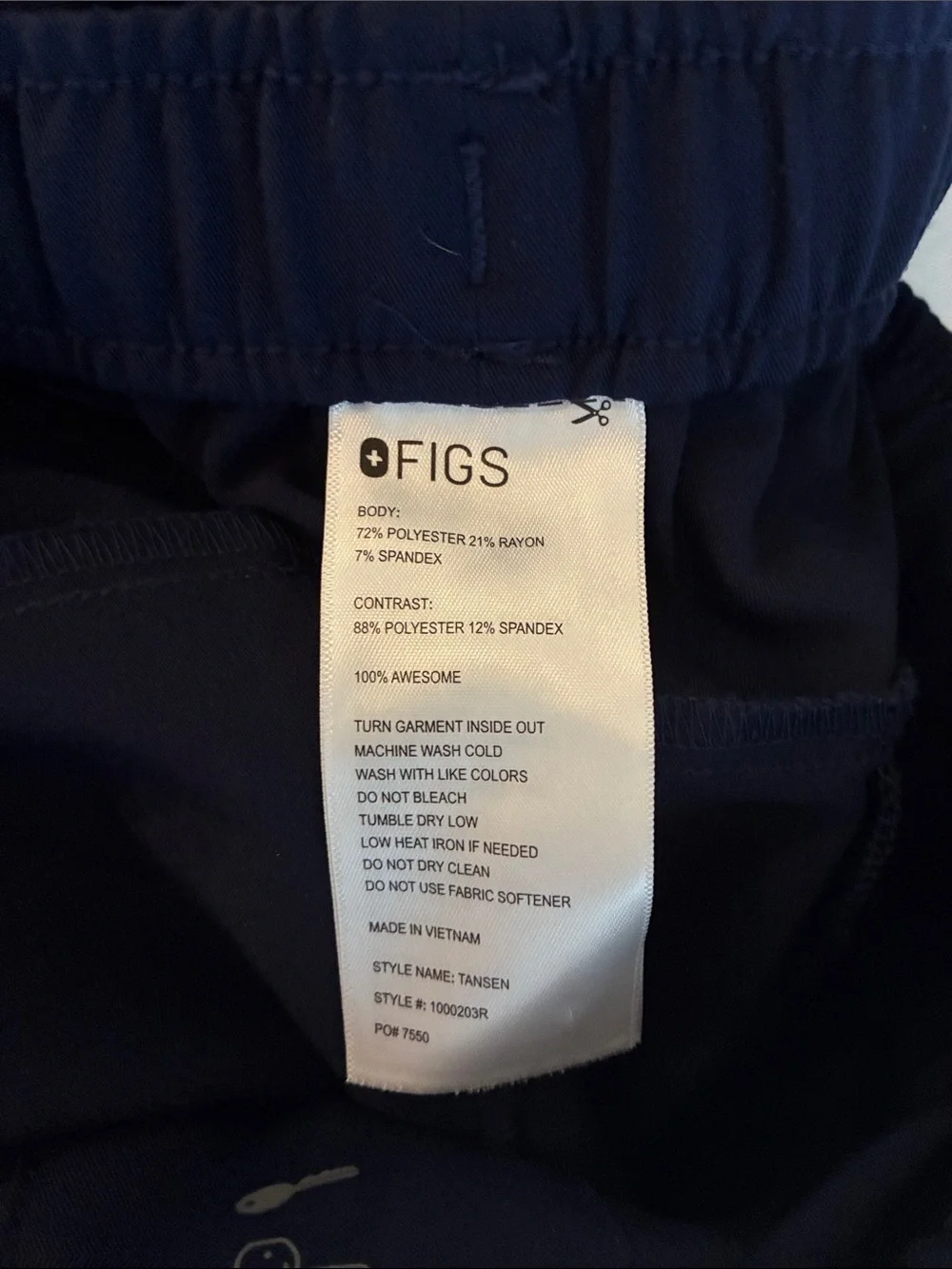 Men’s Figs Jogger Pants with Cream Tie